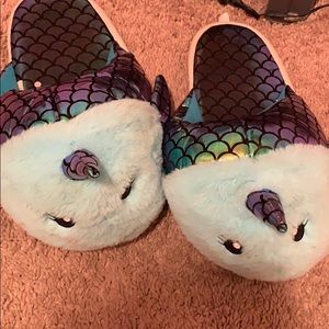 Comfy blue house shoes